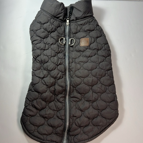 Friends Forever dark gray Dog Coat, large - Picture 1 of 6